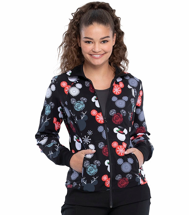 Tooniforms Disney Women's Zip-Up Hello Kitty Warm-Up Scrub Jacket-TF301