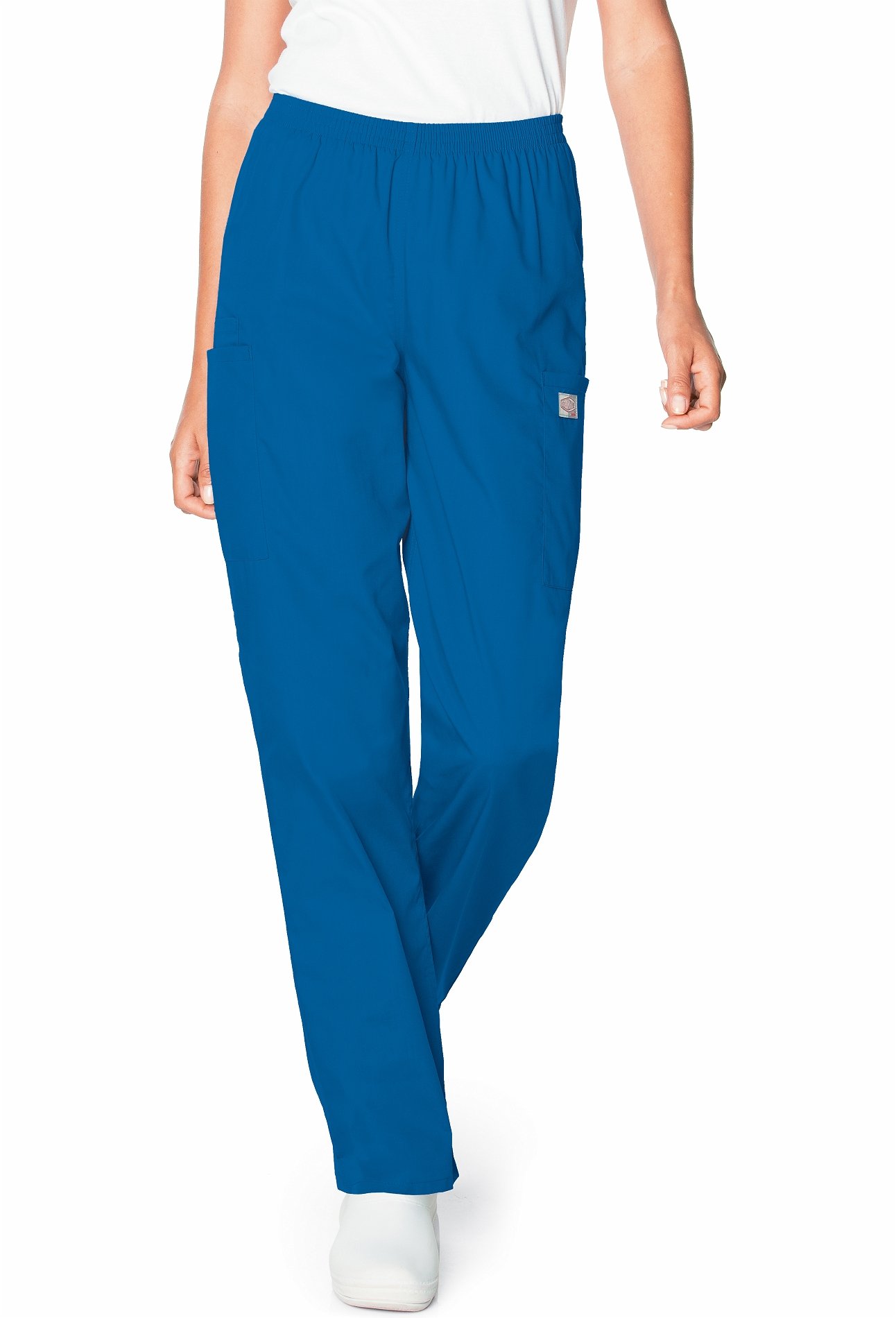 Dickies Eds Essentials Women's 6-Pocket Stretch Cargo Jogger Scrub Pants -  Petite Size 3X, Ceil Blue Polyester/Spandex in 2023