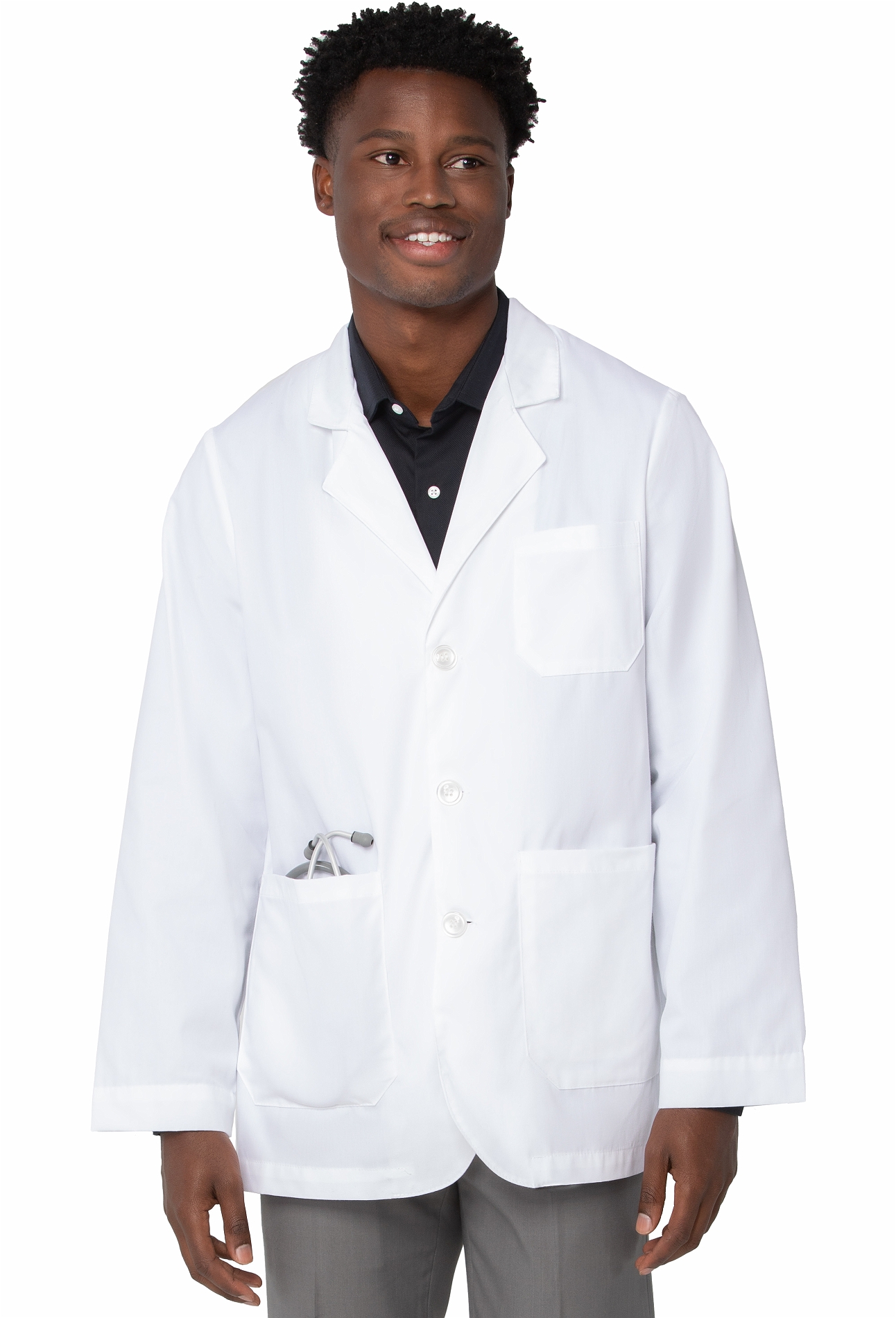 Landau Men's 30" White Lab Jacket-3224