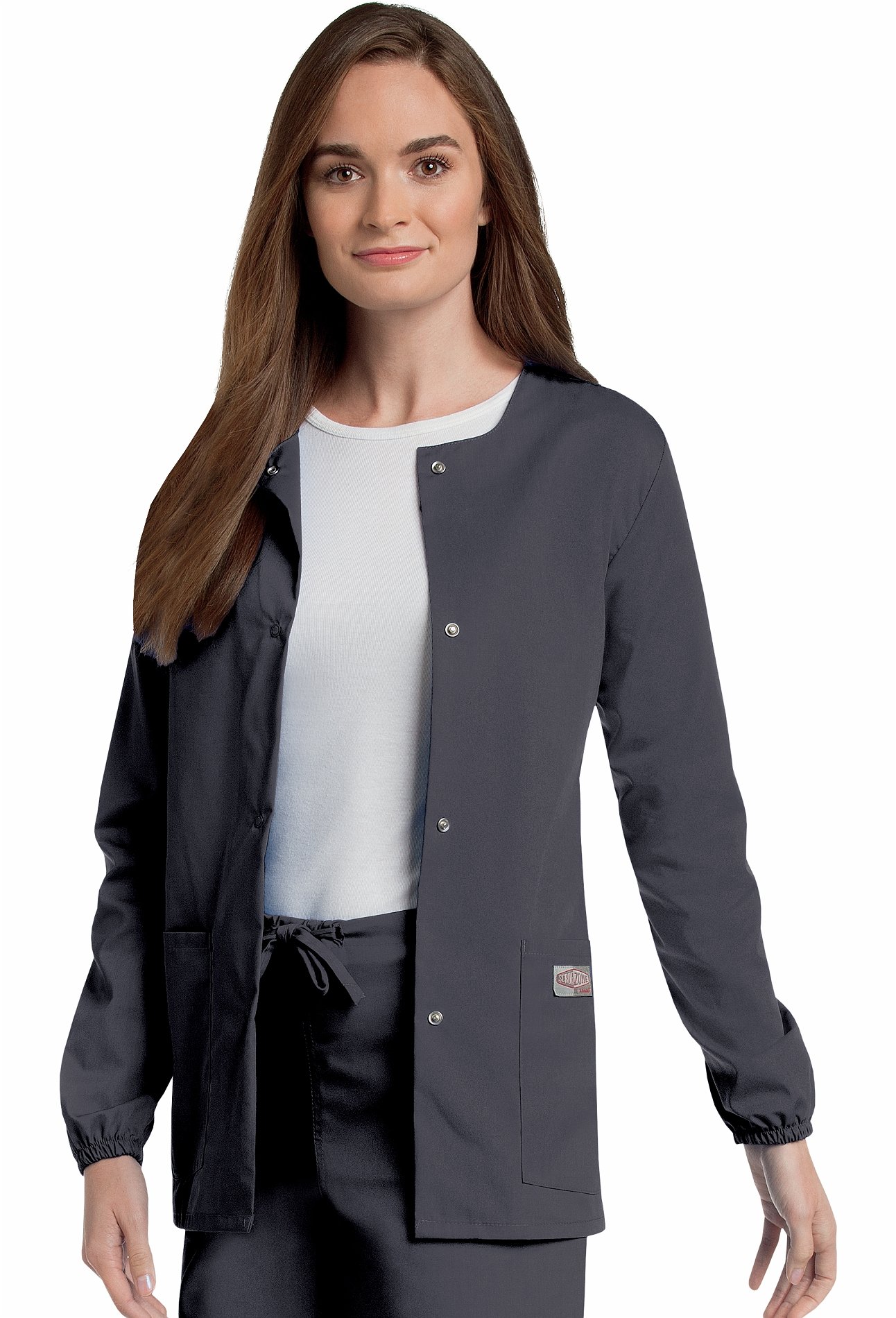 Personalized Scrub Snap-Front Jacket, Women WonderWink, Custom Embroidered  Name