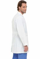 Landau Men's Button Front White Lab Coat-3166