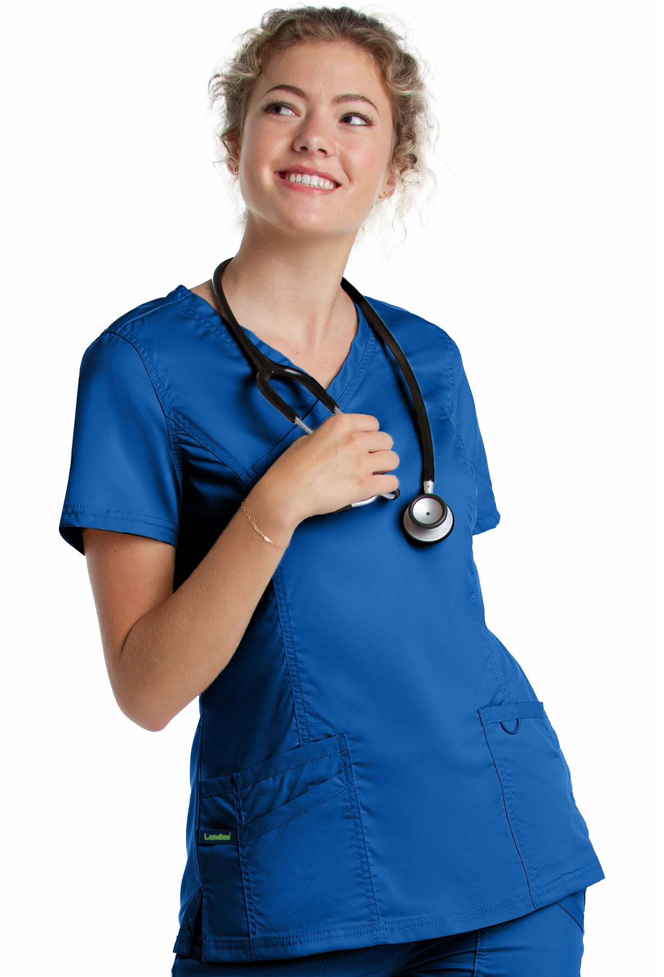 Proflex Scrub | Scrubs Top-4161 Wrap Landau Medical Women\'s Collection Mock