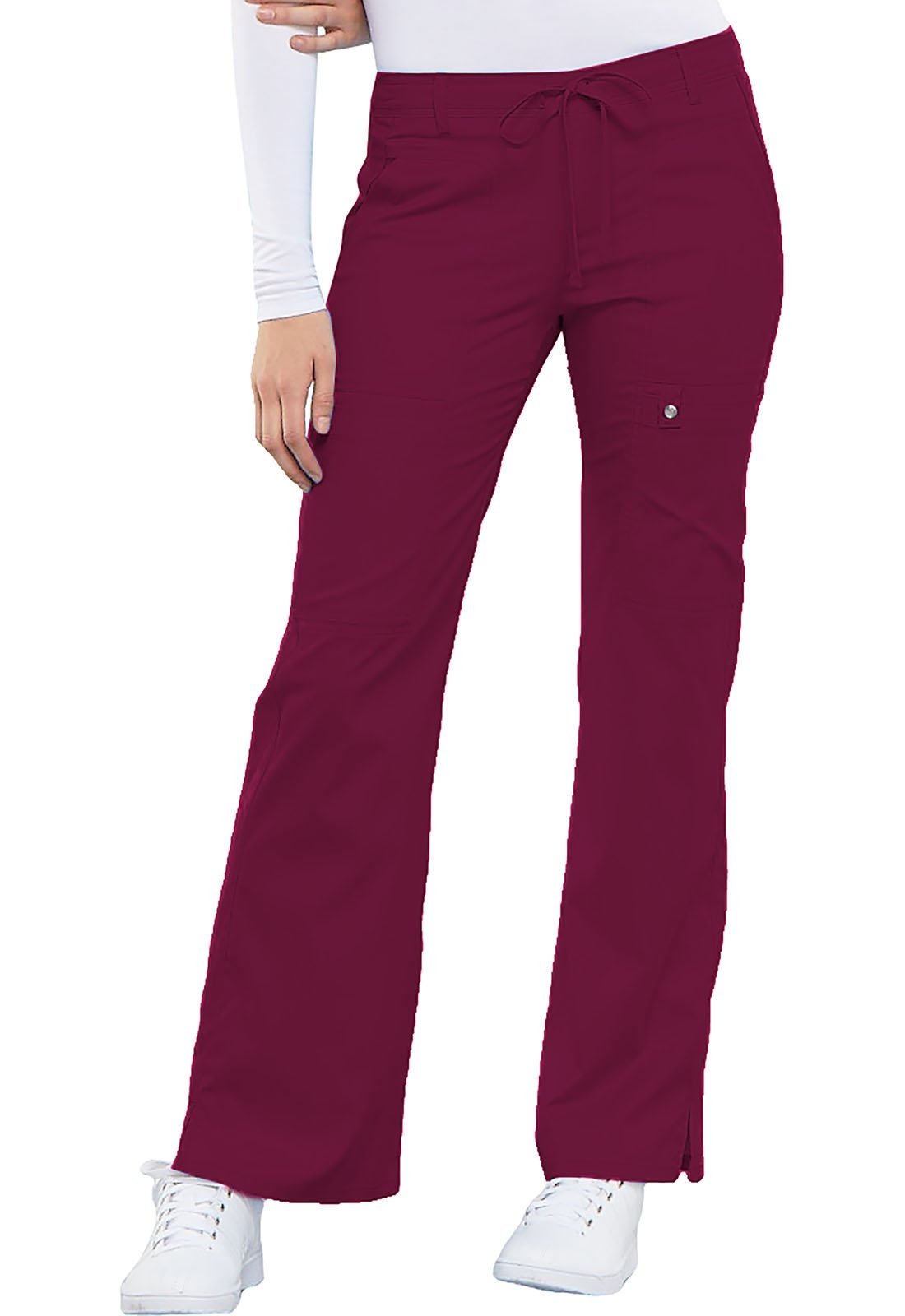 Women's Elastic Waist Cargo Scrub Pants in True Red - Jen's Scrubs &  Medical Uniforms