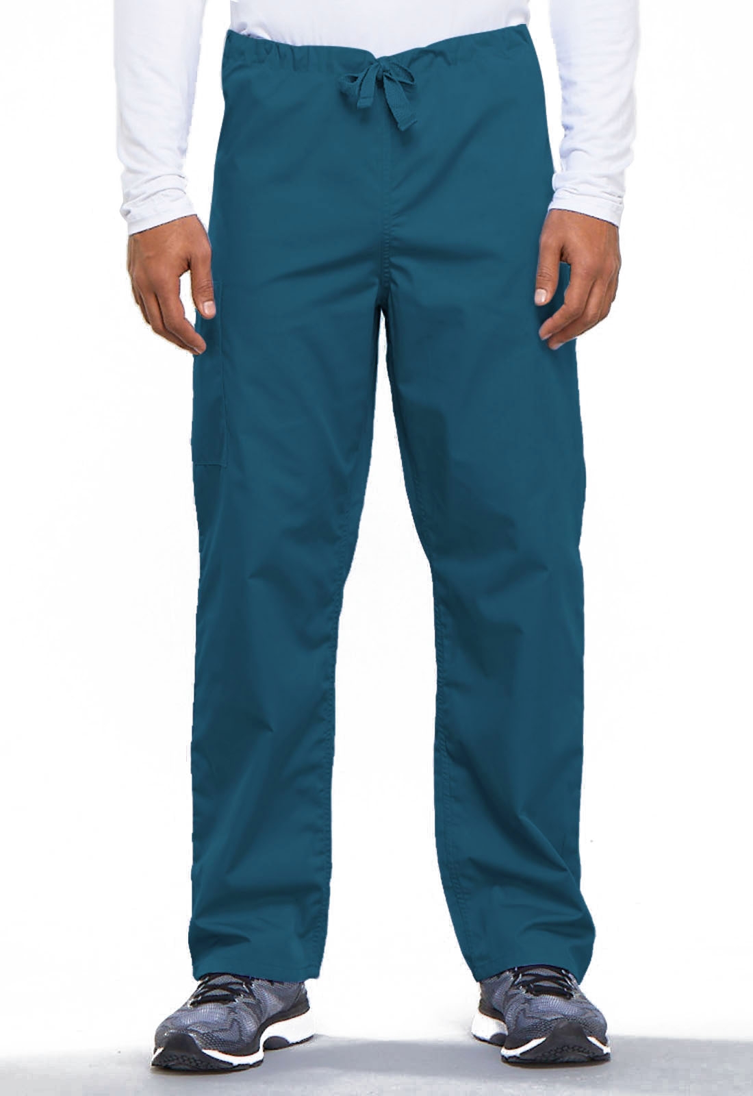 Scrubs Cherokee Workwear Men's Drawstring Cargo Pant Short 4100S TRQW Turquoise 