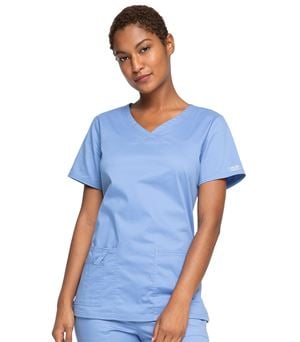 Details about   Cherokee Unisex Scrubs Core Stretch V-Neck Top 4725 Colors And Sizes NWT