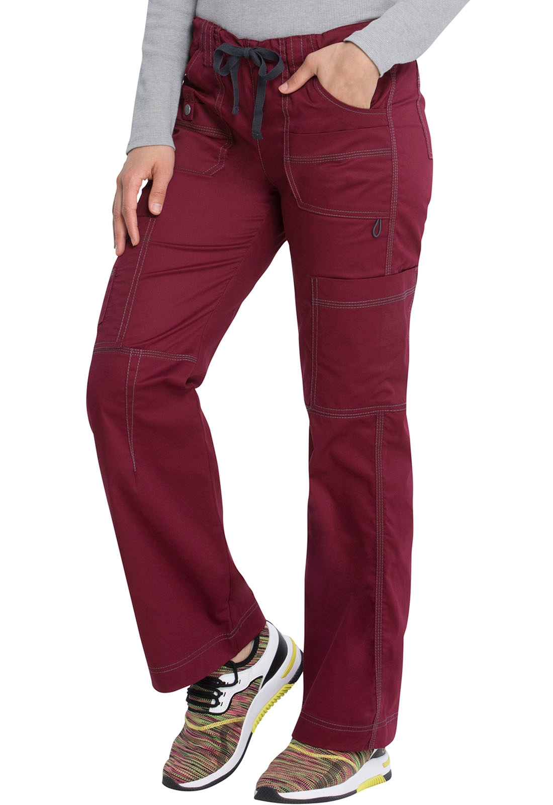 Dickies GenFlex Women's Elastic Waist Cargo Scrub Pants-857455 ...