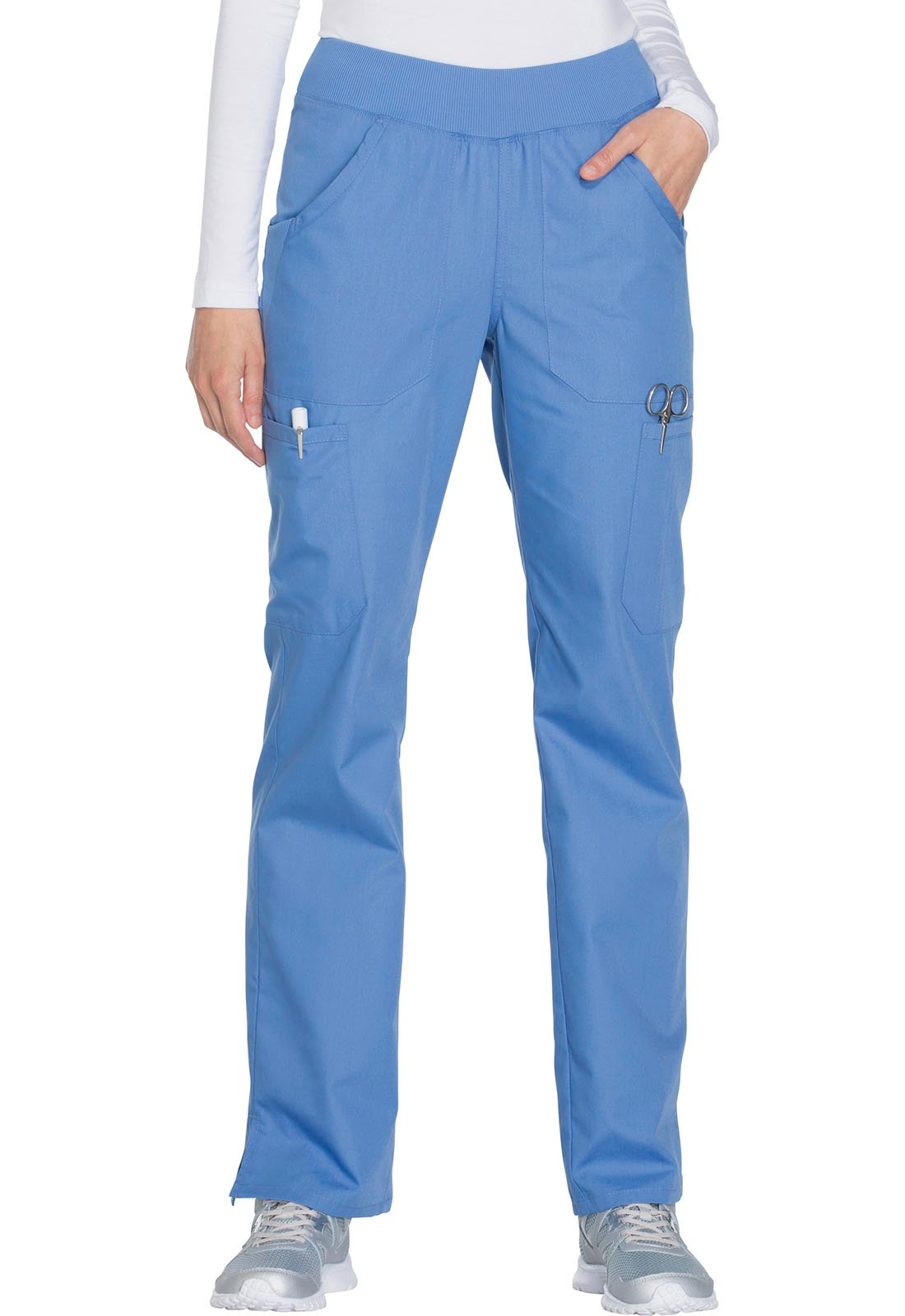 Teal Cherokee Scrubs Workwear Core Mid Rise Drawstring Cargo Pants 4044  TLBW | eBay