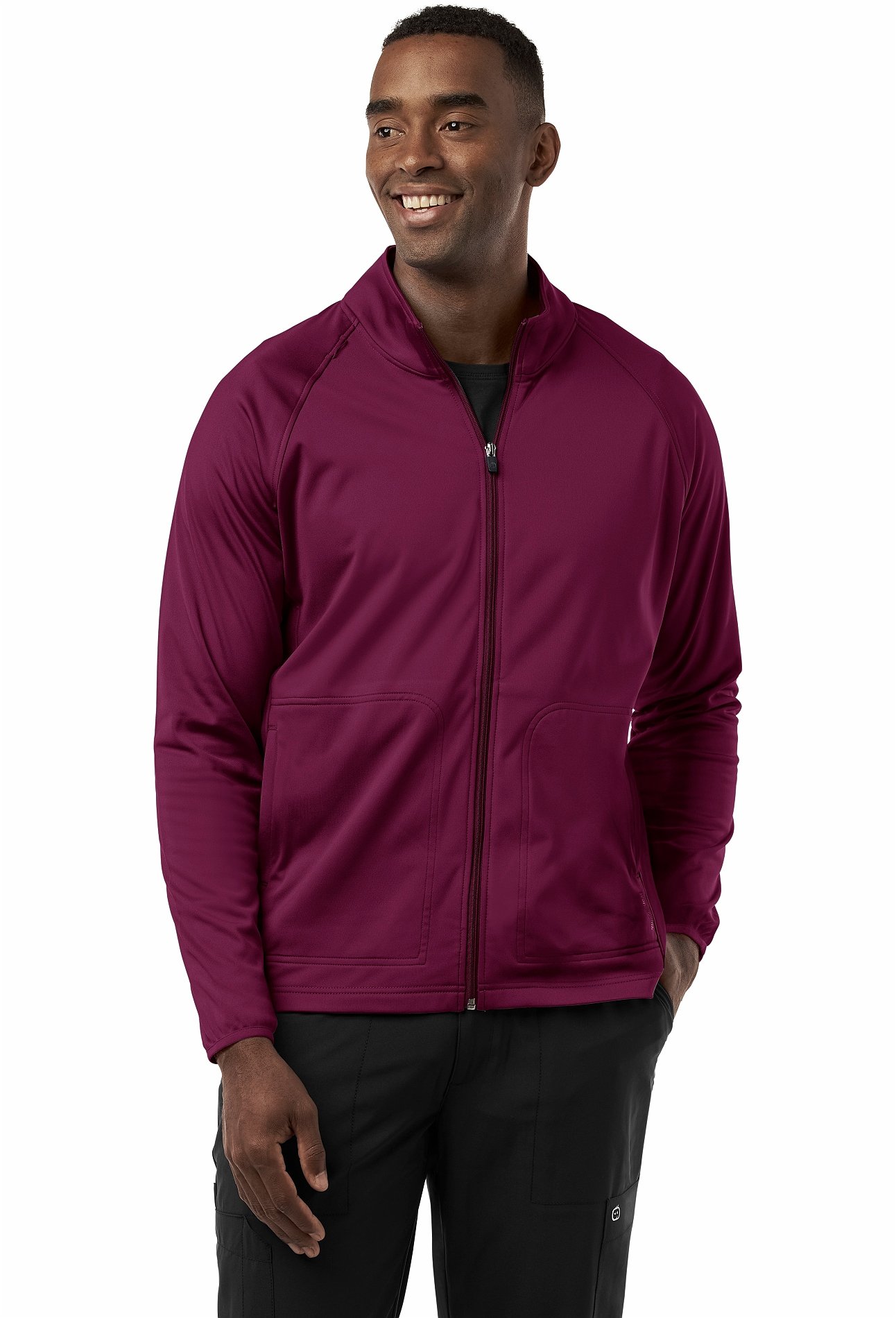 WonderWink Slate Micro-Fleece Zip Jacket