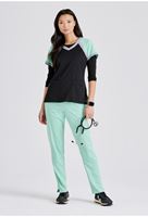 Grey's Anatomy Active Women's Color Block V-Neck Scrub Top-41435