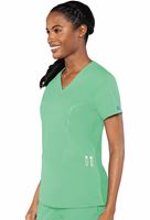 Med Couture Peaches Women's Double V Neck Top-MC8434