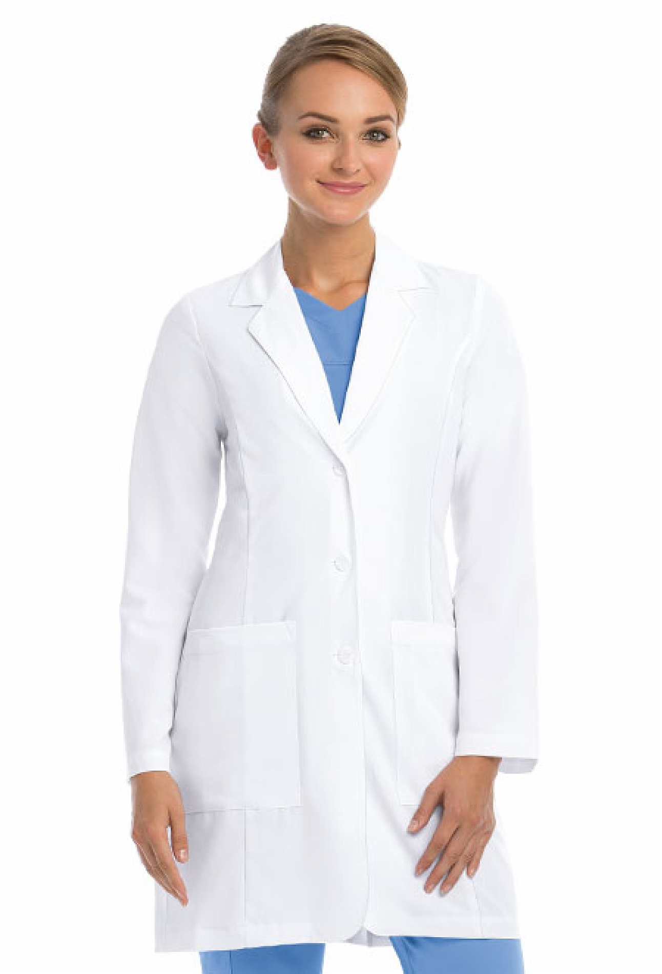 Grey's Anatomy Signature Women's 35" White Stretch Lab Coat-2402
