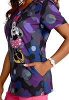 Disney Tooniforms Women's  Halloween V-Neck Scrub Top-TF629